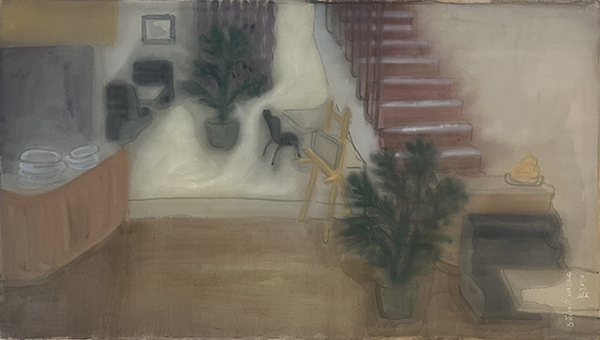 高士畫廊_LiLiLin林莉酈_BOLERO_Eastern Gouache on Silk絹本膠彩_43x77cm_2024 – 張孟起