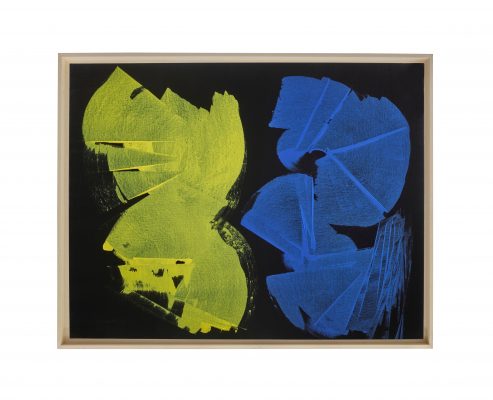 貝浩登_Hans HARTUNG漢斯·哈同_T1971-R12_Acrylic on Canvas布面丙烯_114 × 146 cm 114 × 146公分_1971 - Sicong Zhu