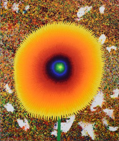 Watanuki Ltd, Toki-no-Wasuremono_Ay-O _Brocade_Acrylic on canvas _72.8×60.7cm_1995